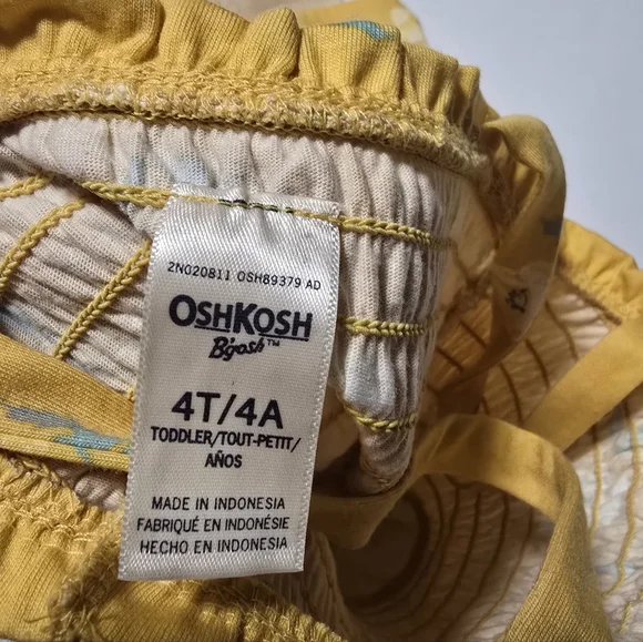 4T Girls' OshKosh B'gosh Yellow Floral Sundress - Picture 6 of 8